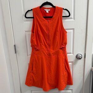 Athleta Orange Venture Out Dress Size 8 Built In Shorts
